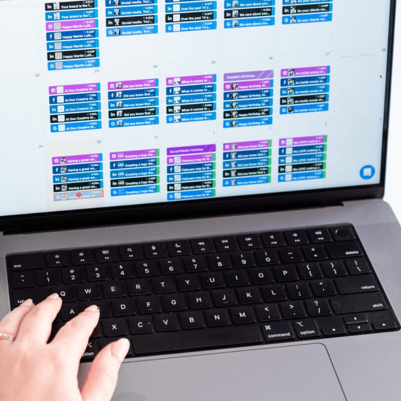 Our social media team using HeyOrca to schedule a clients Social Media posts. Boost your social media engagement with fun and easy tips from Don Creative Group. Create content your audience will love.