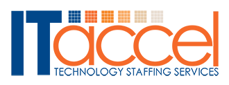 ITAccel logo with bold lettering and horizontal layout representing technology recruitment brand